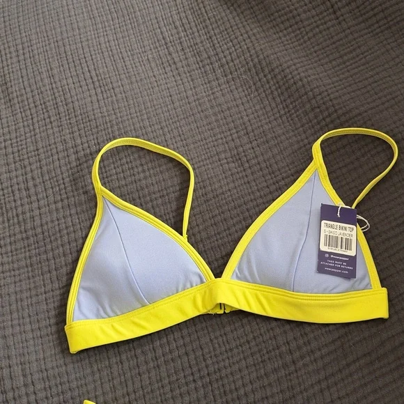 Pepper Yellow and Lavender Bikini Set S top M bottom - Picture 2 of 4